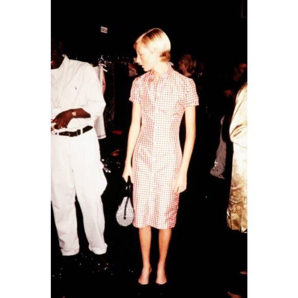 Ralph Lauren Collection Silk Shirt Dress Runway 2000 Plaid Check Button Front XS - Picture 5 of 16